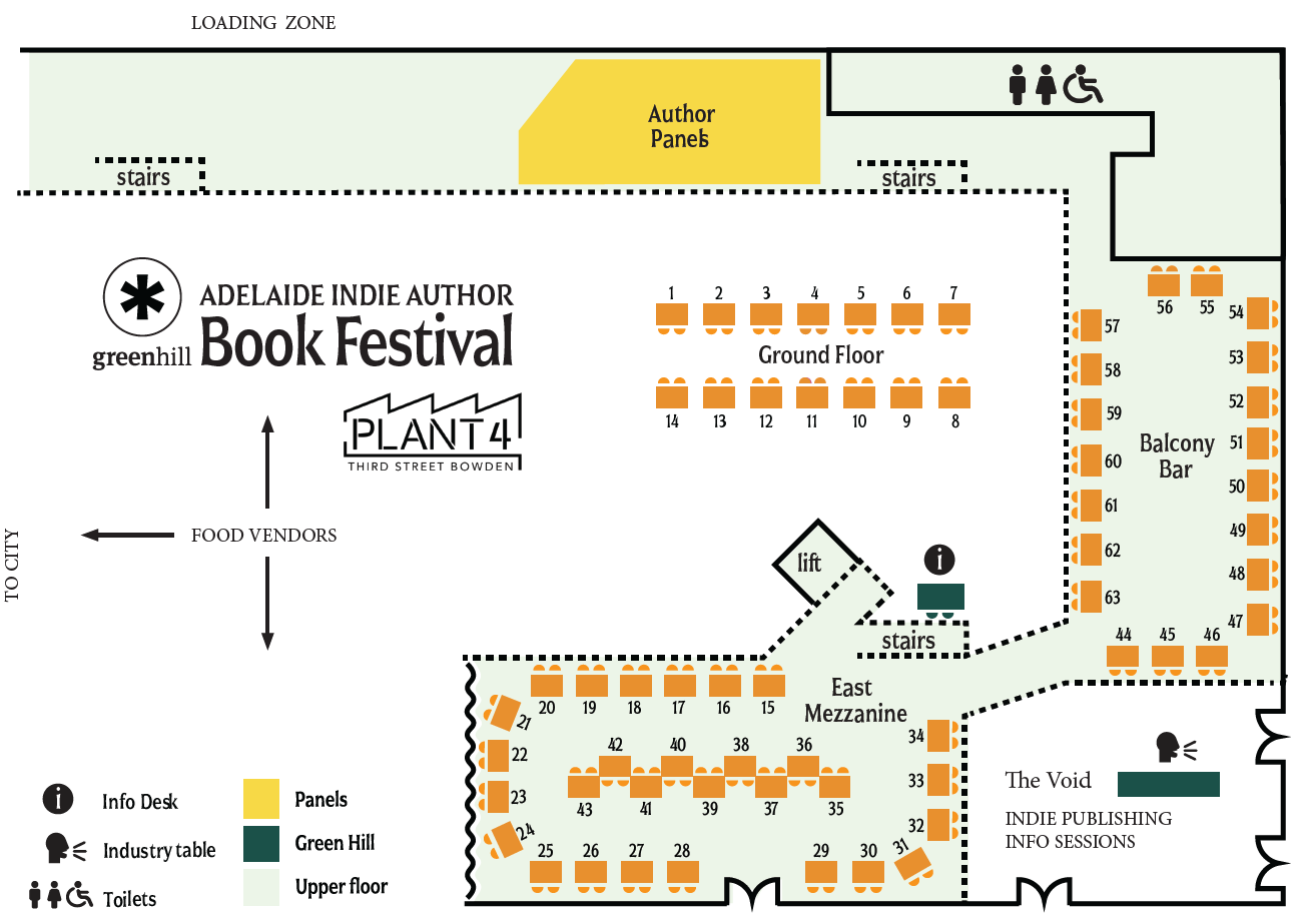 Adelaide Indie Author Book Festival floorplan