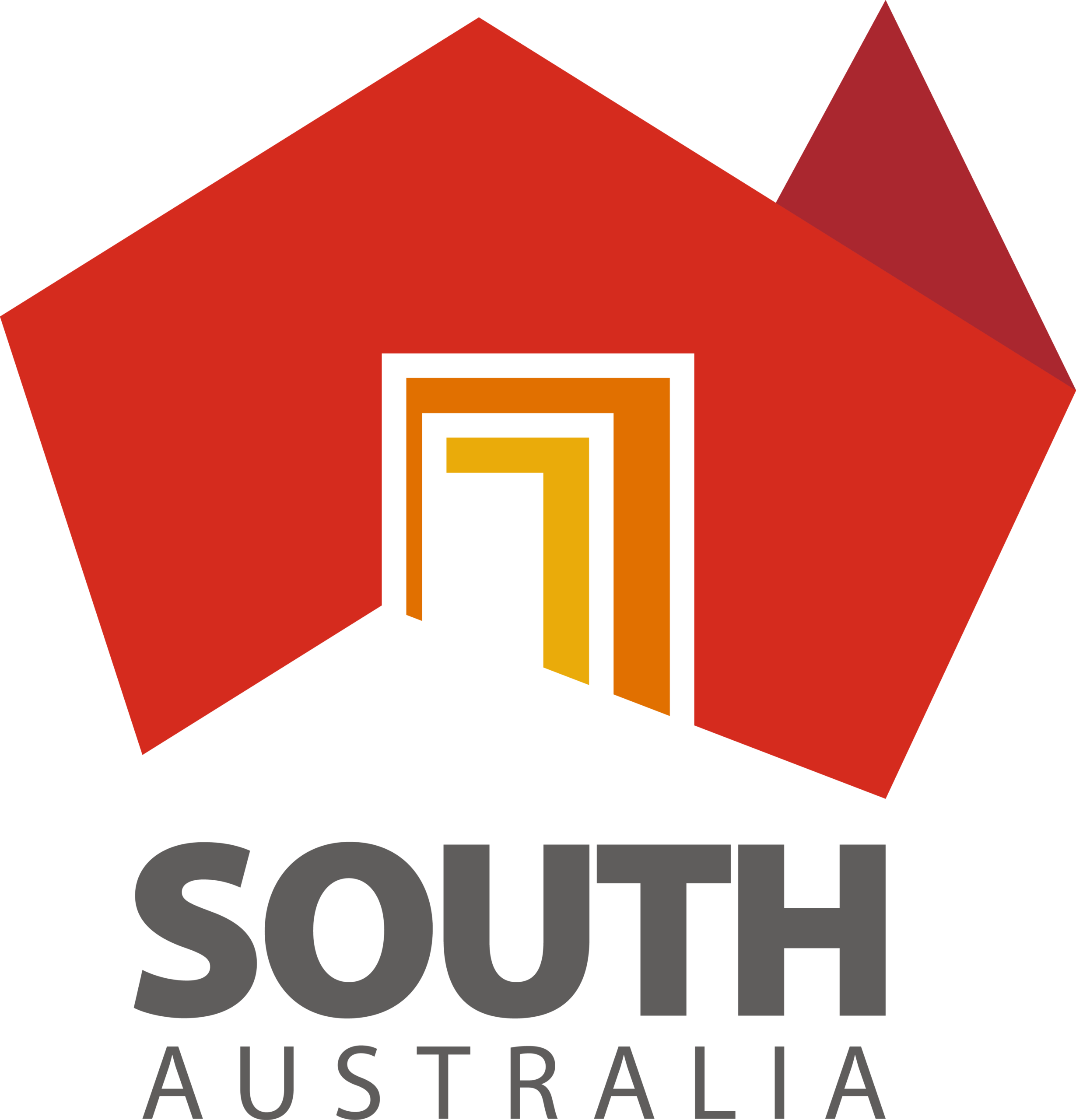 SA brand logo featuring a n image of Australian Continent with SA highlighted
